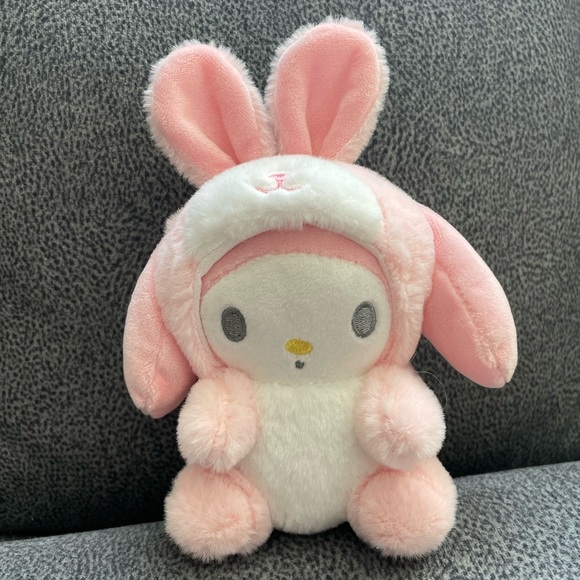 My Melody Plush x Rabbit Cosplay Costume Keychain - Picture 1 of 6